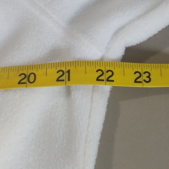 Columbia Jacket Coat White Full Zip Fleece Size Large Pocket Soft Warm Outerwear - Picture 10 of 11